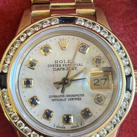 18k white gold ladies rolex watch 8570f oyster perpetual datejust|rolex 8570f.